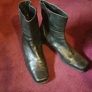 Square toe ankle boots